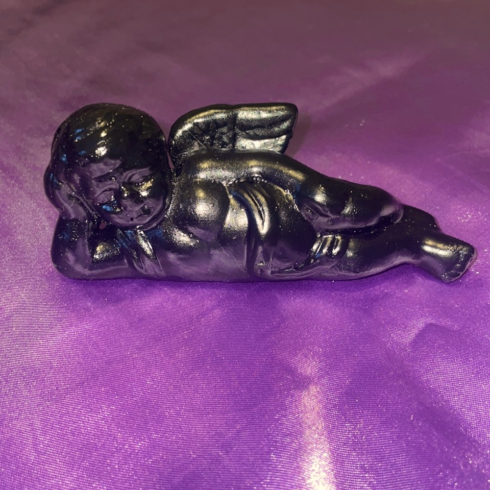 Goth Cupid Vintage Home Decor Figurine ceramic Creepy Halloween Valentine
